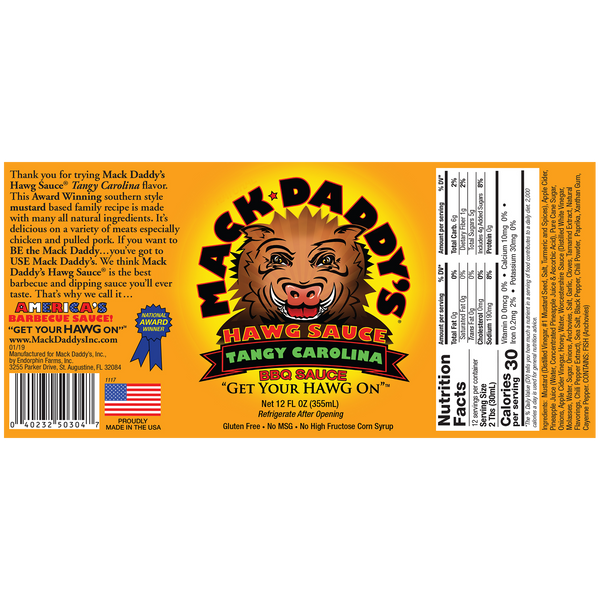 Tangy Carolina 6 Pack - ($6.49 per bottle)